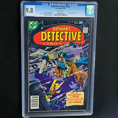 Buy Detective Comics #473 (DC 1977) 💥 CGC 9.8 White 💥 1 OF 28! Penguin App! Batman • 320.68£