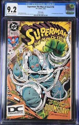 Buy Man Of Steel #18 5th Print CGC 9.2 DC Universe Variant 1st Doomsday Superman • 86.14£