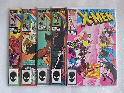 Buy UNCANNY X-MEN Vol.1 #187, 190, 195, 196, 208 (1984-1986) MARVEL COMICS LOT *B&B* • 19.95£