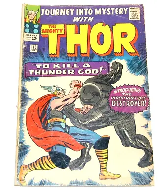 Buy Journey Into Mystery Mighty Thor Comic Marvel #118 July 1965 12 ¢ Price C166 • 38£