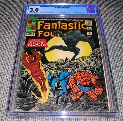 Buy Fantastic Four #52 – CGC 3.0 (Jul '66) – Black Panther • 395.30£
