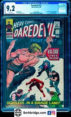 Buy Daredevil 12 Cgc 9.2 White Pages 1/66 💎 Rare Hi Grade Only 1 9.8 On Census • 591.55£