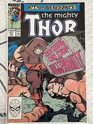 Buy The Mighty Thor #411 Juggernaut 1st APPEARANCE CAMEO New Warriors VF NM- SEE!! • 12.84£