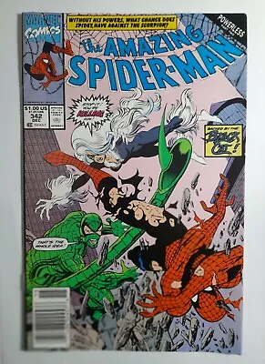 Buy 1990 Amazing Spiderman 342 NM.First App. Dr. Elias Whirtam (Cardiac).Marvel Comics • 17.07£