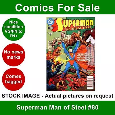 Buy DC Superman Man Of Steel #80 Comic - VG/FN+ 01 June 1998 • 3.99£