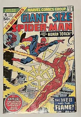 Buy Giant-Size SPIDER-MAN  #6 Featuring Human Torch (Marvel Comics 1975) • 11.07£