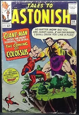 Buy Tales To Astonish #58 1964 Vg Silver Age Giant Man! Wasp! Hulk!  • 19.77£