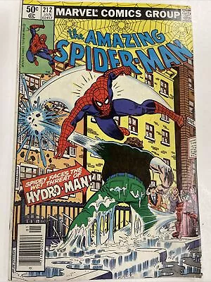 Buy Amazing Spider-man #212 Newsstand Hydro-man 1st Appearance *marvel 1981* Fn/vg • 19.98£