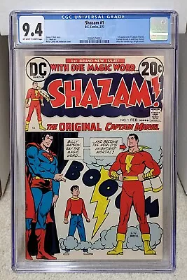 Buy Shazam #1 (1973) CGC 9.4 - 1st Captain Marvel Since Golden Age DC Comics Key • 102.74£