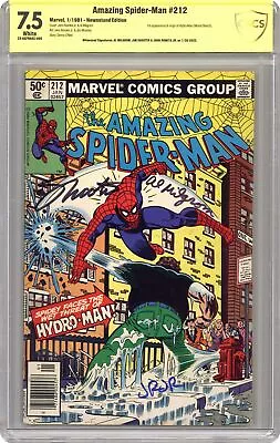 Buy Amazing Spider-Man #212D CBCS 7.5 Newsstand SS Milgrom/Shooter/Romita Jr. 1981 • 179.21£