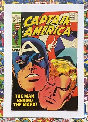 Buy Captain America #114 - Jun 1969 - Red Skull Appearance! - Fn (6.0) Cents Copy • 26.24£