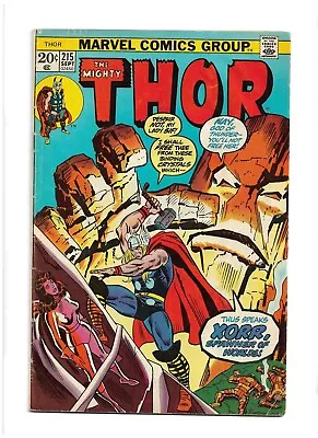 Buy Thor #215 VG+ Copy Marvel Comics Xorr Bronze Age • 2.57£
