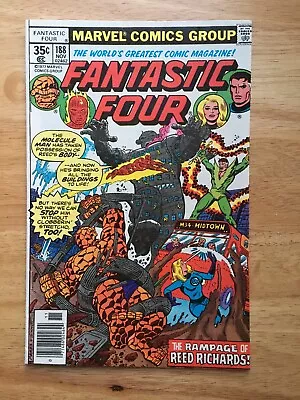 Buy Marvel Fantastic Four  Comic No 188  Bronze Age 35c  Issue • 25£