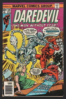 Buy DAREDEVIL #138, 1976, Marvel Comics, VF- CONDITION, DEATH'S HEAD! • 11.86£