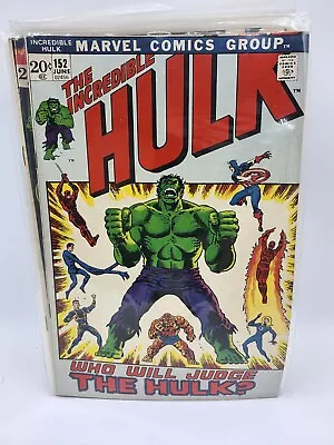 Buy The Incredible Hulk Vol 1 #152 June 1972 But Who Will Judge The Hulk? Comic Book • 19.86£