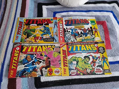 Buy 4 The Titans Comics Nos 3 17 18 33 1975-1976 Captain Marvel/American Box 27 • 9.99£