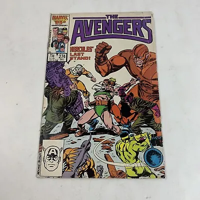 Buy 1986 Marvel Comics The Avengers 274 Iconic Hercules Cover • 7.91£