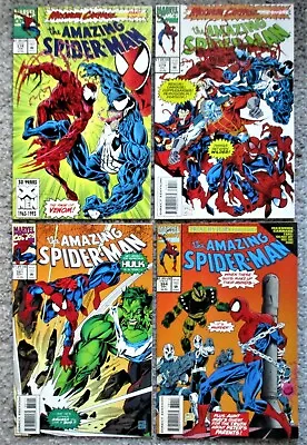 Buy THE AMAZING SPIDER-MAN #s 378,379,381,384 (Marvel) MAXIMUM CARNAGE, Hulk NM • 24.10£