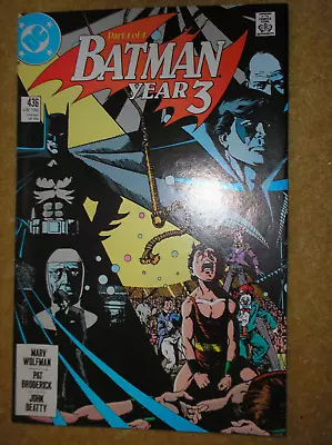Buy BATMAN # 436 1st APP TIM DRAKE YEAR 3 WOLFMAN BRODERICK 75c 1989 DC COMIC BOOK • 0.99£