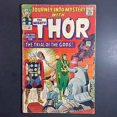 Buy Journey Into Mystery 116 KEY Silver Age Marvel 1965 Stan Lee Jack Kirby Loki • 19.94£