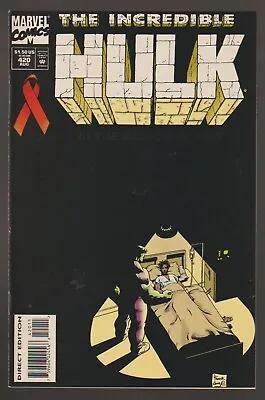 Buy 1994 Marvel Comics THE INCREDIBLE HULK #420 Comic Book AIDS ISSUE • 7.83£