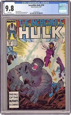 Buy Incredible Hulk #338 CGC 9.8 1987 4376196014 • 83.01£