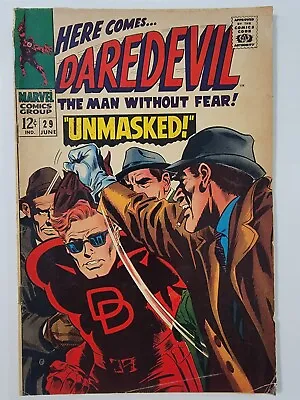 Buy Daredevil 29 VG+ UNMASKED Stan Lee Cameo 1967 Gene Colan Art, Vintage Silver Age • 15.76£
