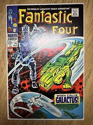 Buy Fantastic Four #74 (1968) Classic Galactus & Silver Surfer Cover! Marvel VG+ • 60£