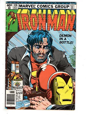 Buy Iron Man #128 (1979) - Grade 4.5 - Tony Stark Alcoholism - Demon In A Bottle! • 47.31£