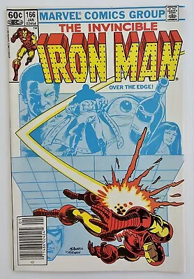 Buy Iron Man 166 Newsstand : 1st App Obadiah Stane/Iron Monger :: Marvel 1982 • 7.88£