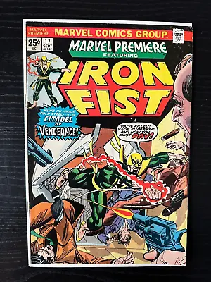 Buy Marvel Premiere #17 Iron Fist 1st Appearance Triple-Iron VF- 1974 Marvel Comics • 8.02£
