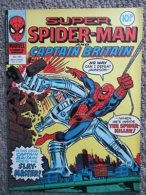 Buy Marvel UK  Spider Man And Captain Britain Comic #243  5th October 1977 • 8£