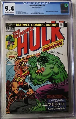 Buy Incredible Hulk 177 CGC 9.4 Warlock Man-Beast Appearance • 130.61£