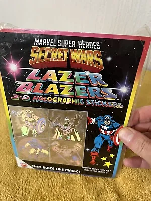 Buy Marvel Super Heroes Lazer Blazers 3-D Holographic Stickers New Package (1983) • 8.99£