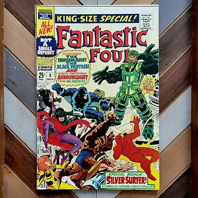 Buy Fantastic Four Annual #5 FN- (Marvel 1967) 1st App PSYCHO-MAN 1st Solo SURFER! • 47.42£
