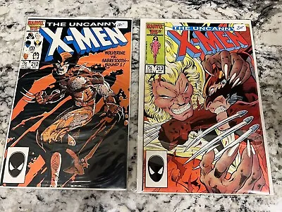 Buy Uncanny X-Men #212 & 213 (Marvel) - Wolverine Vs. Sabretooth! - NM - High Grade! • 51.97£