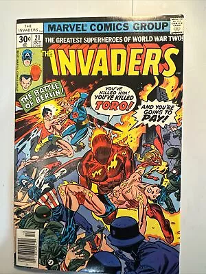 Buy INVADERS #21   GIL KANE COVER MARVEL COMICS 1977 9.0+ Near Mint • 14.30£