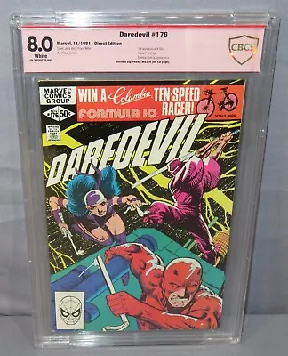 Buy DAREDEVIL #176 (STick 1st App, Signed By Frank Miller) CBCS 8.0 VF Marvel 1981 • 80.42£