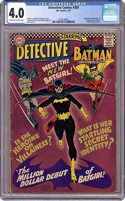 Buy Detective Comics #359 CGC 4.0 1967 4024146002 1st New Batgirl Barbara Gordon • 487.71£