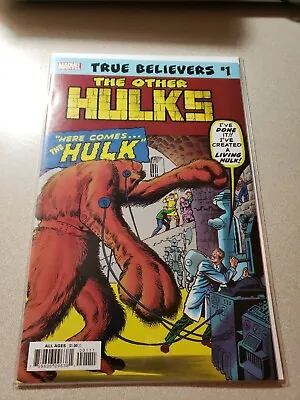 Buy True Believers The Other Hulks #1 Nm Unread Key 1st Hulk Journey Into Mystery 62 • 3.17£
