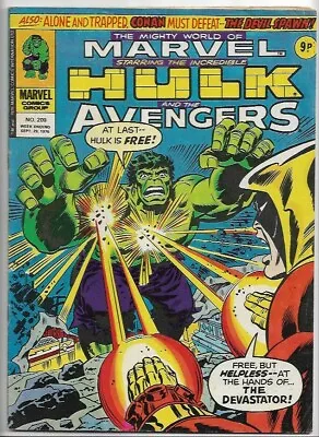 Buy The Mighty World Of Marvel #209 Hulk VG (1976) Marvel Comics UK • 2.50£