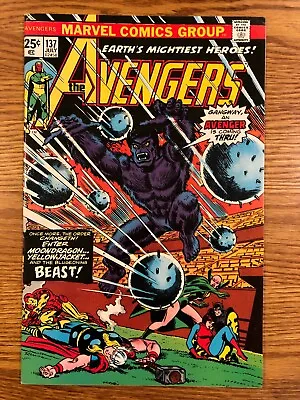Buy Avengers #137 MARVEL 1975 - Captain America, Iron Man, Beast, Thor, Stan Lee! • 31.97£