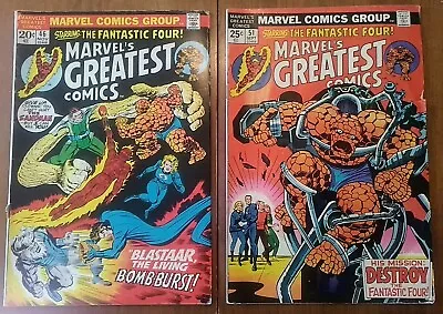 Buy Marvel’s Greatest Comics Fantastic Four #46 #51 Lot Of 2 Comics Good Condition • 2.40£