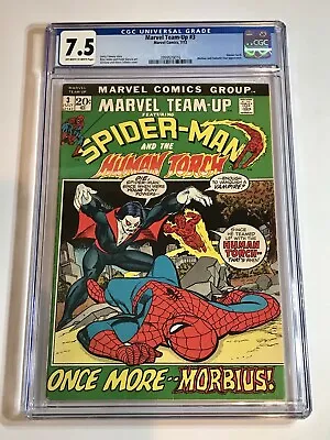 Buy 1972 Marvel Team-up #3 Third Appearance Of Morbius Low Census Pop Graded Cgc 7.5 • 94.87£