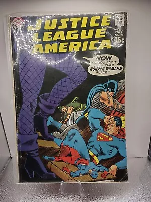 Buy DC JUSTICE LEAGUE OF AMERICA #75 1969 Silver Age Black Canary Joins Key Issue • 47.97£