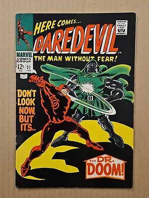 Buy Daredevil #37 Classic Doom Cover Marvel 1968 FN/VF • 19.76£