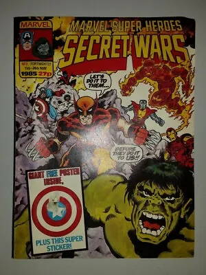 Buy Marvel Super Heroes #2 11th May Secret Wars British Weekly ^ • 6.99£