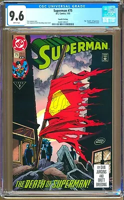 Buy Superman #75 (1993) CGC 9.6  WP  Jurgens - Breeding   Death Superman   4th Print • 39.71£