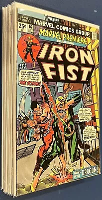 Buy Marvel Premiere #16-25 Marvel Comics 1974-75 Iron Fist, Batroc, Warhawk, More • 127.10£