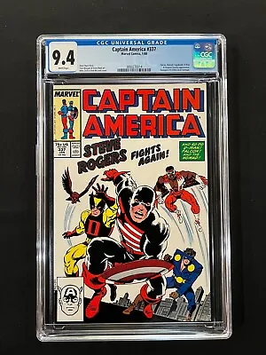 Buy Captain America #337 CGC 9.4 (1988) - 1st App Of The Captain (Steve Rogers) • 50.01£